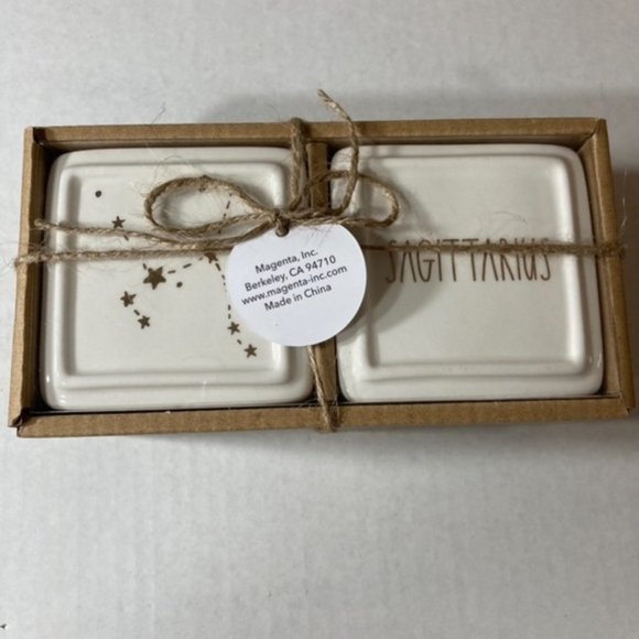 Rae Dunn Sagittarius Zodiac Small Trinket Box Set - Picture 2 of 2